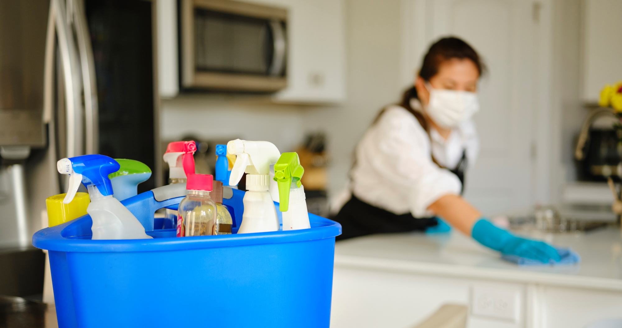 A cleaner at work.