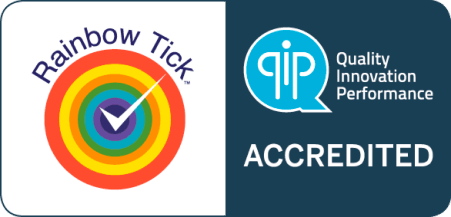 The Rainbow Tick Accredited logo