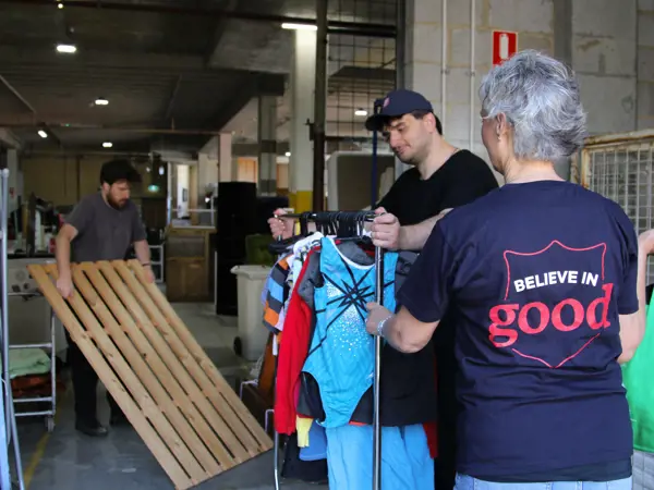 Volunteering at a salvos store