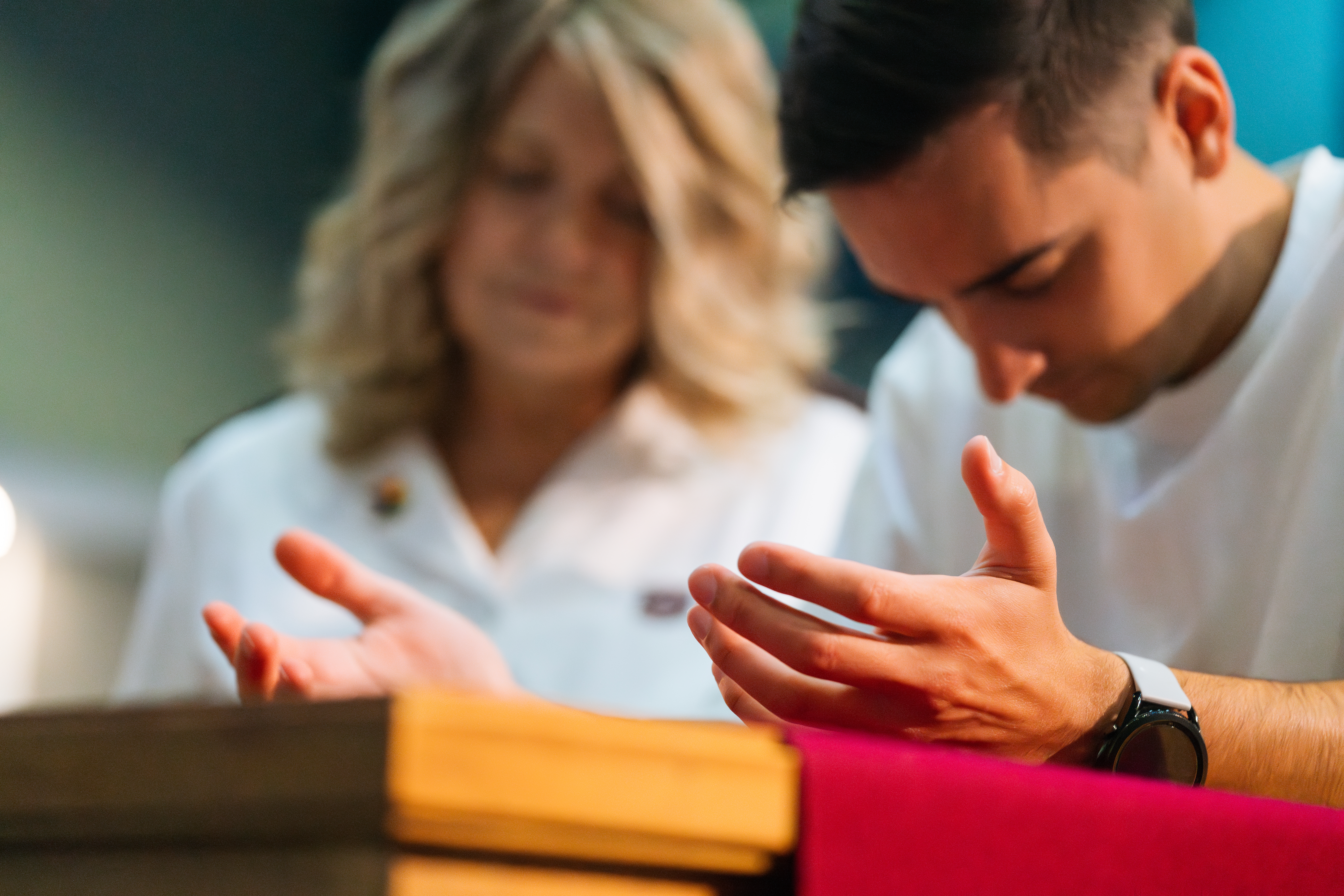 Young person worshipping 