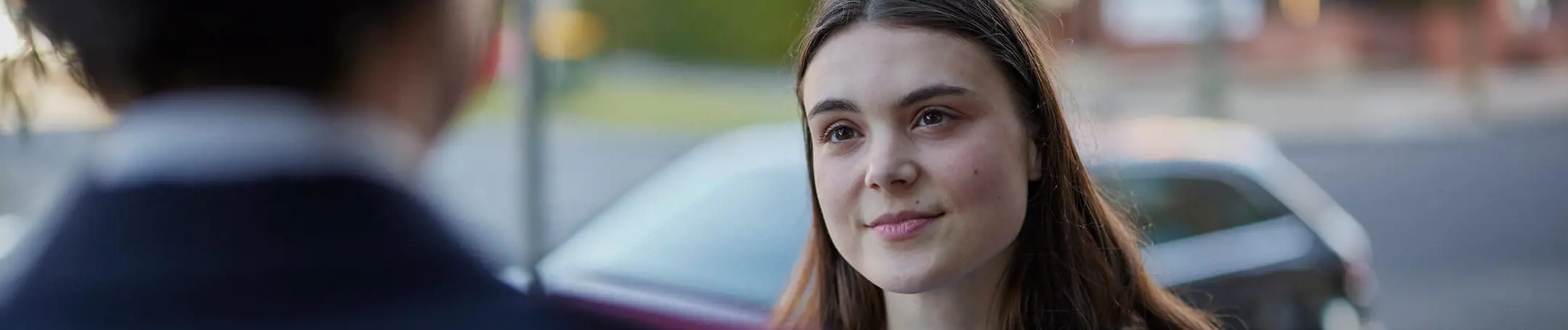 Salvos officer talking to a teen