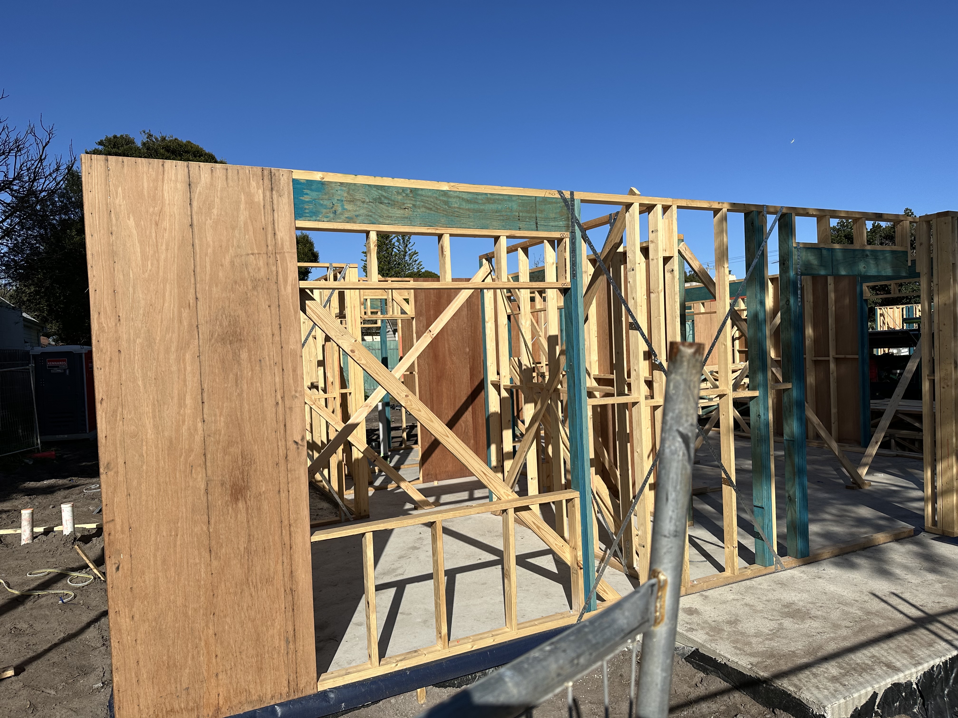 Timber framing a house in Frankston