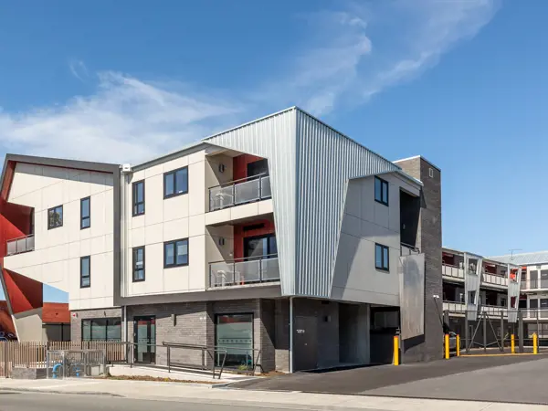 Sideview of the Hopkins Street housing