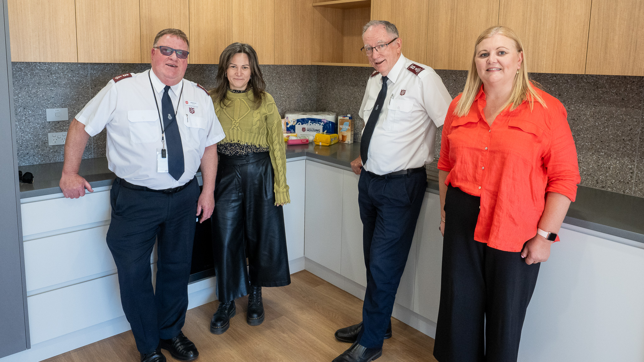 Salvos officers in the kitchen