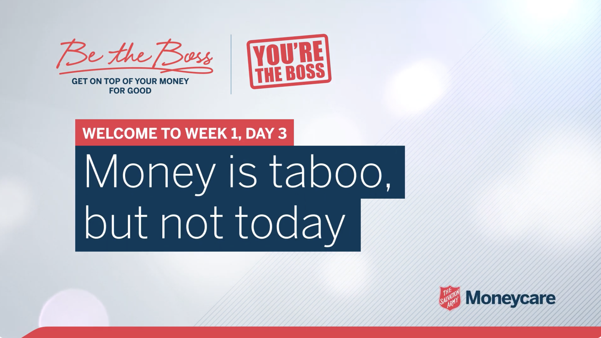 Day 3: Money is taboo, but not today!