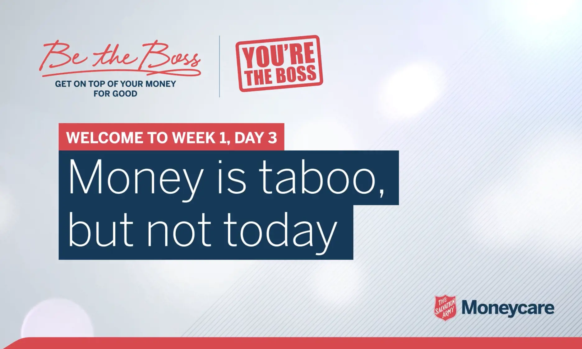 Day 3: Money is taboo, but not today!