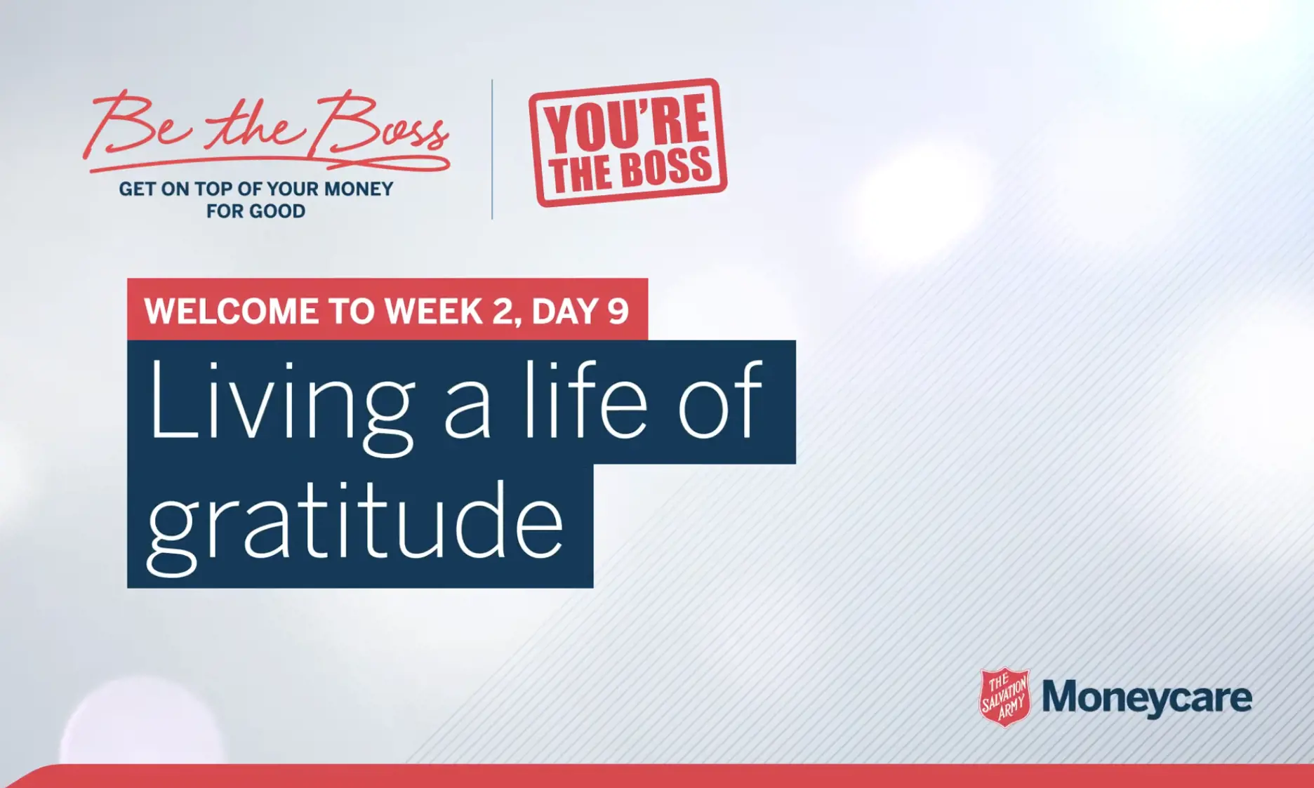 Day 9: Living a life of gratitude