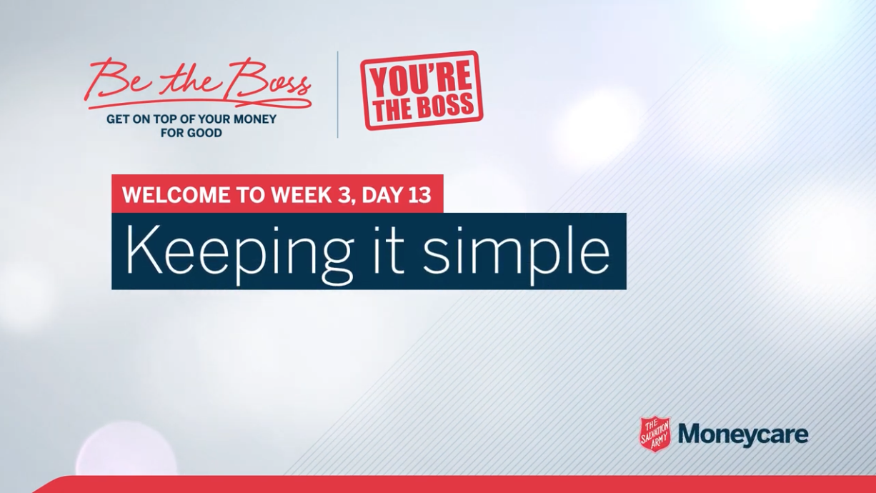 Day 13: Keeping it simple